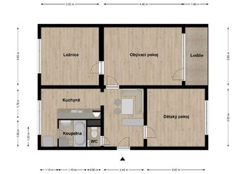 Prodej bytu 3+1 v osobním vlastnictví 65 m², Kdyně