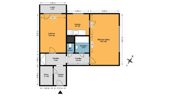 Prodej bytu 2+1 v osobním vlastnictví 59 m², Praha 10 - Záběhlice