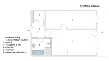 Pronájem bytu 2+kk v osobním vlastnictví 48 m², Beroun