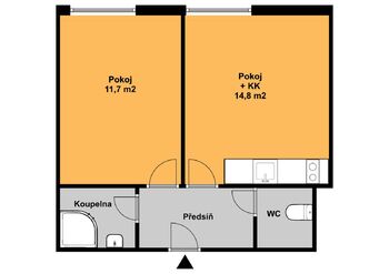 Pronájem bytu 2+kk v osobním vlastnictví 36 m², Český Brod