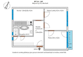 Prodej bytu 2+1 v osobním vlastnictví 60 m², Meziboří