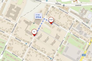 Mateřské a základní školy v pěší dostupnosti (zdroj mapy.cz) - Prodej bytu 3+1 v osobním vlastnictví 84 m², Kolín