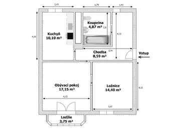 Pronájem bytu 2+1 v osobním vlastnictví 54 m², Uničov