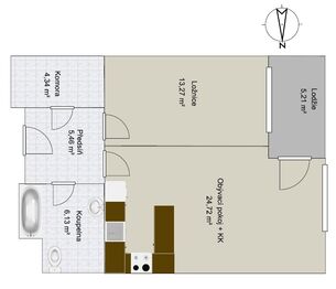 Pronájem bytu 2+kk v osobním vlastnictví 54 m², Praha 5 - Hlubočepy