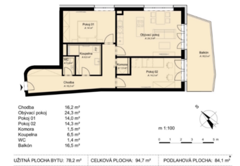 Prodej bytu 3+kk v osobním vlastnictví 84 m², Vrchlabí