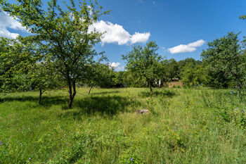 Pohled na nabízený pozemek - Prodej pozemku 702 m², Chlumec nad Cidlinou