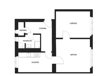 Pronájem bytu 2+1 v osobním vlastnictví 69 m², Komárov