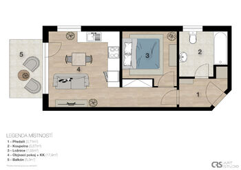 Pronájem bytu 2+kk v osobním vlastnictví 44 m², Praha 10 - Dolní Měcholupy