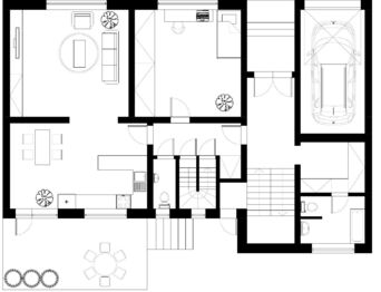 Návrh dispozice 1. NP - Prodej domu 320 m², Valtice