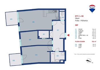 Pronájem bytu 3+kk v osobním vlastnictví 79 m², Průhonice