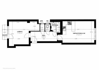 Pronájem bytu 2+kk v osobním vlastnictví 57 m², Praha 5 - Košíře