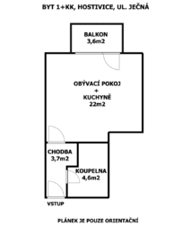 Prodej bytu 1+kk v osobním vlastnictví 35 m², Hostivice