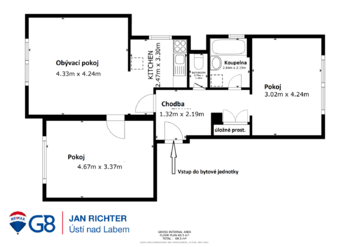 Prodej bytu 3+kk v osobním vlastnictví 70 m², Úštěk