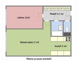 Prodej bytu 2+kk v osobním vlastnictví 44 m², Praha 5 - Stodůlky