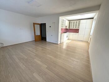 obývací pokoj s kuchyňským koutem - Pronájem bytu 3+kk v osobním vlastnictví 72 m², Plzeň