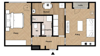 Prodej bytu 2+1 v osobním vlastnictví 56 m², Louny