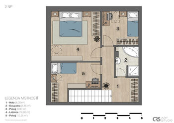 Prodej bytu 4+kk v osobním vlastnictví 132 m², Pchery