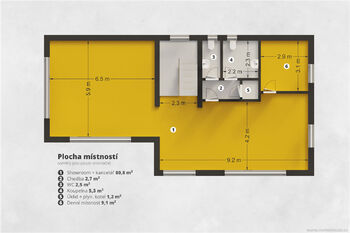 1.patro - Pronájem obchodních prostor 210 m², Vestec