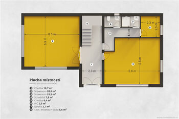 Přízemí - Pronájem obchodních prostor 210 m², Vestec