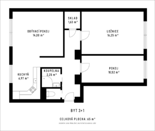 Prodej bytu 3+1 v družstevním vlastnictví 65 m², Kopřivnice