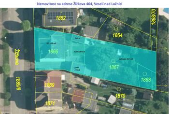 katastrální mapa - Prodej domu 230 m², Veselí nad Lužnicí