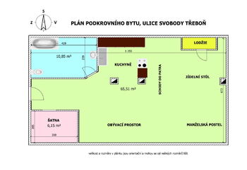 Prodej bytu 2+kk v osobním vlastnictví 82 m², Třeboň