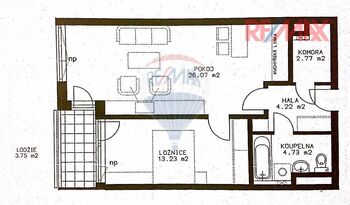 Pronájem bytu 2+kk v osobním vlastnictví 51 m², Praha 9 - Střížkov