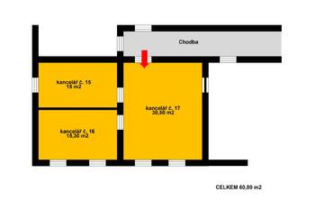 Pronájem kancelářských prostor 59 m², Kolín