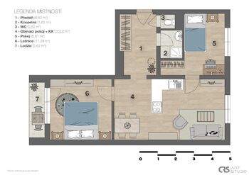 Prodej bytu 3+kk v osobním vlastnictví 52 m², Praha 10 - Malešice