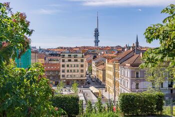 Výhled z Vítkova - Prodej bytu 2+kk v osobním vlastnictví 55 m², Praha 3 - Žižkov