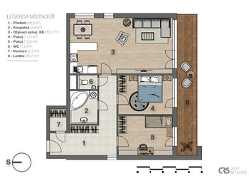 Prodej bytu 3+kk v osobním vlastnictví 107 m², Praha 5 - Stodůlky