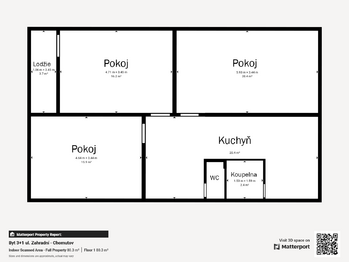 Prodej bytu 3+1 v družstevním vlastnictví 76 m², Chomutov