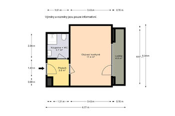 Prodej bytu 1+kk v osobním vlastnictví 25 m², Praha 5 - Jinonice