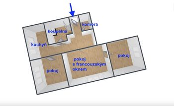 Prodej bytu 3+1 v osobním vlastnictví 66 m², Kaplice