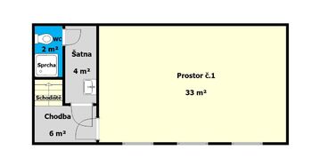 Pronájem kancelářských prostor 45 m², Chrudim