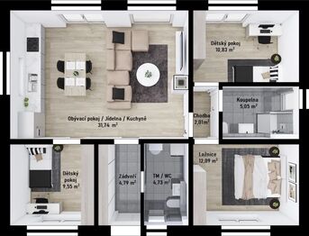 Stavební pozemek Vyškov - Nosálovice - Prodej domu 81 m², Vyškov