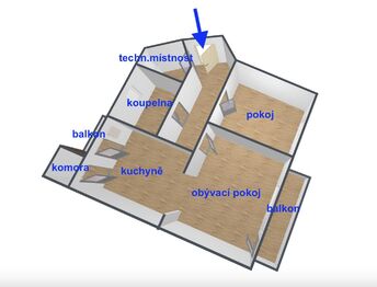 Pronájem bytu 2+kk v osobním vlastnictví 75 m², Český Krumlov