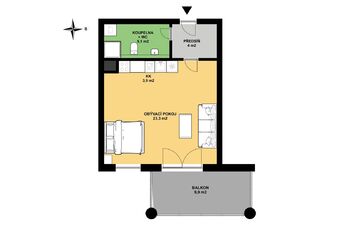 Pronájem bytu 1+kk v osobním vlastnictví 36 m², Praha 6 - Dejvice