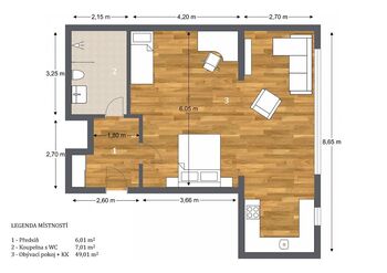 Prodej bytu 2+kk v osobním vlastnictví 62 m², Deštné v Orlických horách