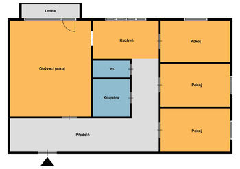 Prodej bytu 4+1 v družstevním vlastnictví 71 m², Trhové Sviny