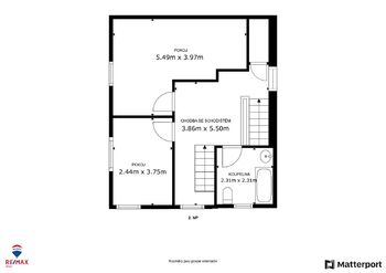 Půdorys 2. NP - Prodej domu 127 m², Karlovy Vary