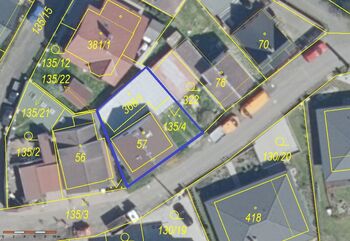 Katastrální mapa - Prodej domu 127 m², Karlovy Vary