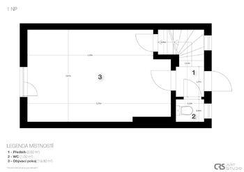 1 NP - Prodej domu 60 m², Praha 5 - Smíchov