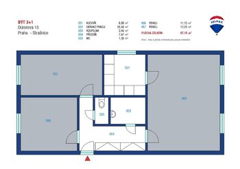 Pronájem bytu 3+1 v družstevním vlastnictví 67 m², Praha 10 - Strašnice