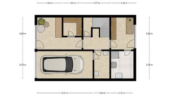 Půdorys 1. NP - Prodej domu 151 m², Teplice