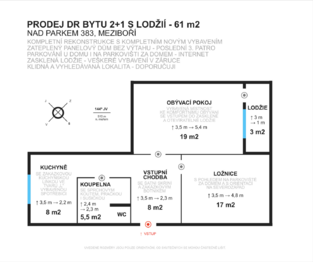 Prodej bytu 2+1 v družstevním vlastnictví 61 m², Meziboří