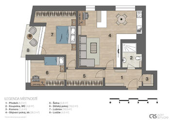 Prodej bytu 3+kk v osobním vlastnictví 77 m², Praha 5 - Stodůlky