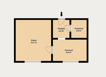 Prodej bytu 1+1 v osobním vlastnictví 31 m², Brno