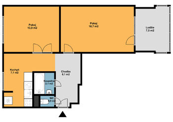 Pronájem bytu 2+1 v osobním vlastnictví 56 m², Karviná