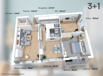 Prodej bytu 3+1 v osobním vlastnictví 73 m², Praha 10 - Záběhlice